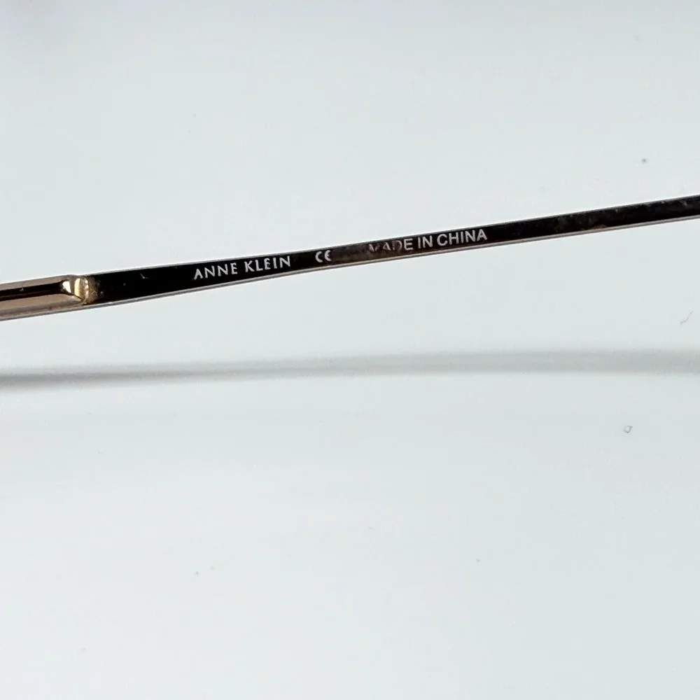 Anne Klein AK 9038 K1536-S Gold Oval Semi Rimless Eyeglass Frames 50-18-135